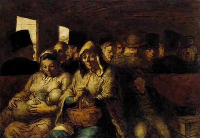The Third-class Carriage, Honore  Daumier